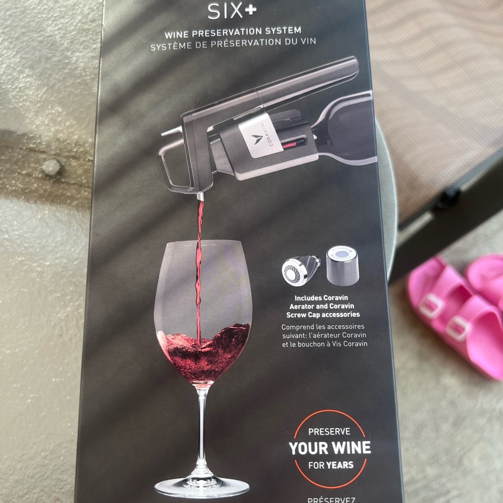 Six+ Wine Preservation System - Black